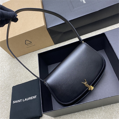 Y.S.L Mini Voltaire In Box Saint Laurent Black Color