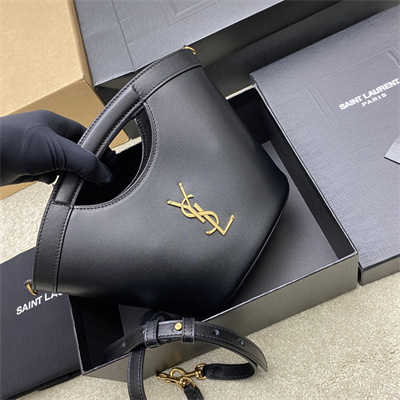 Y.S.L CELIA Mini Tote In Smooth Leather Black Color