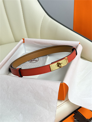 Hermes Kelly 18 Belt Epsom Leather Gold Hardware Watermelon Red