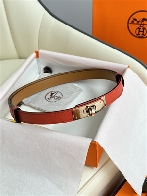Hermes Kelly 18 Belt Epsom Leather Rose Gold Hardware Watermelon Red