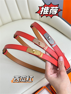Hermes Kelly 18 Belt Epsom Leather Rose Gold Hardware Watermelon Red