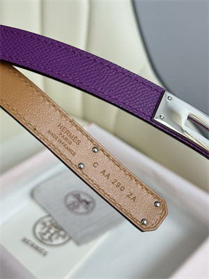 Hermes Kelly 18 Belt Epsom Leather Silver Hardware Purple