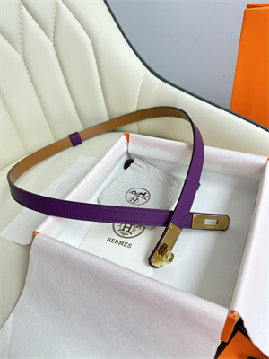 Hermes Kelly 18 Belt Epsom Leather Gold Hardware Purple