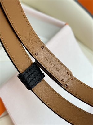 Hermes Kelly 18 Belt Epsom Leather Rose Gold Hardware Black