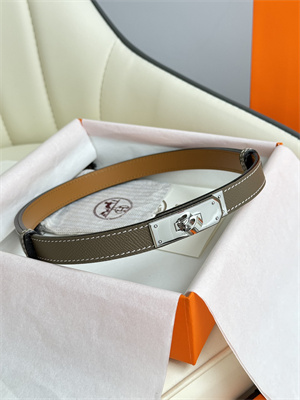 Hermes Kelly 18 Belt Epsom Leather Silver Hardware Etoupe