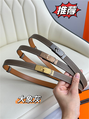 Hermes Kelly 18 Belt Epsom Leather Silver Hardware Etoupe