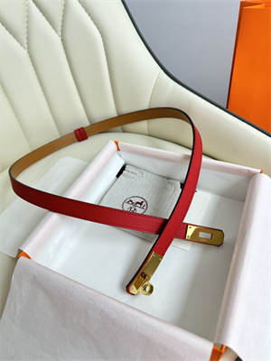 Hermes Kelly 18 Belt Epsom Leather Gold Hardware Red