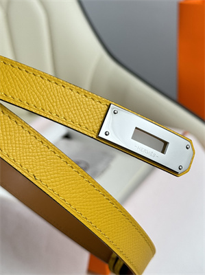 Hermes Kelly 18 Belt Epsom Leather Silver Hardware Juane Amber