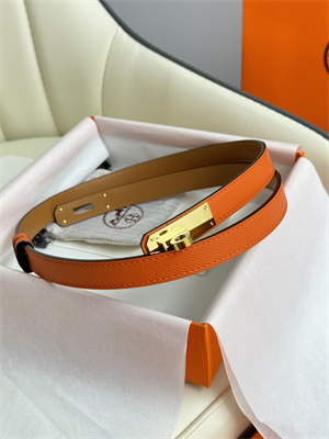Hermes Kelly 18 Belt Epsom Leather Gold Hardware Orange