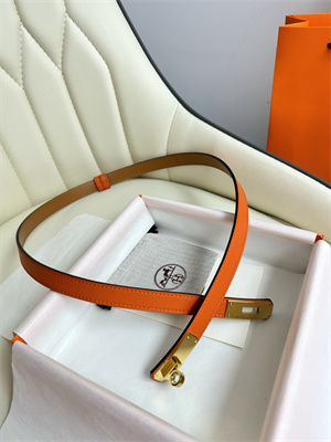 Hermes Kelly 18 Belt Epsom Leather Gold Hardware Orange