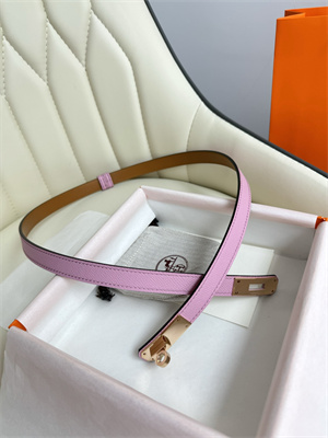 Hermes Kelly 18 Belt Epsom Leather Rose Gold Hardware Peach Pink