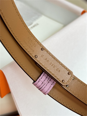 Hermes Kelly 18 Belt Epsom Leather Rose Gold Hardware Peach Pink