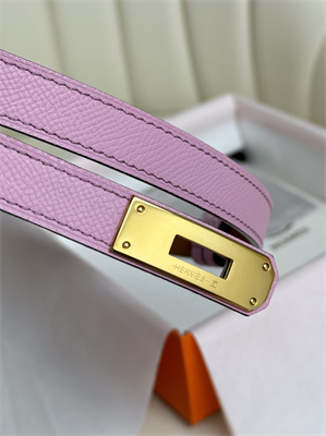 Hermes Kelly 18 Belt Epsom Leather Gold Hardware Peach Pink