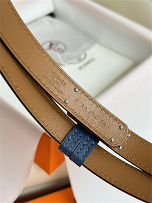Hermes Kelly 18 Belt Epsom Leather Silver Hardware Blue