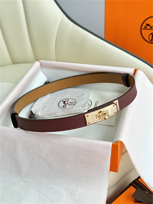 Hermes Kelly 18 Belt Epsom Leather Rose Gold Hardware Burgundy
