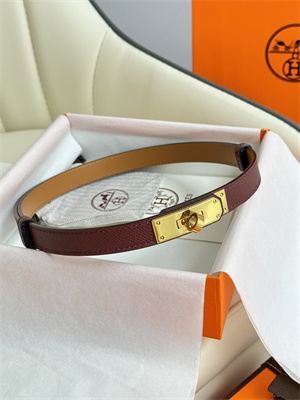 Hermes Kelly 18 Belt Epsom Leather Gold Hardware Burgundy