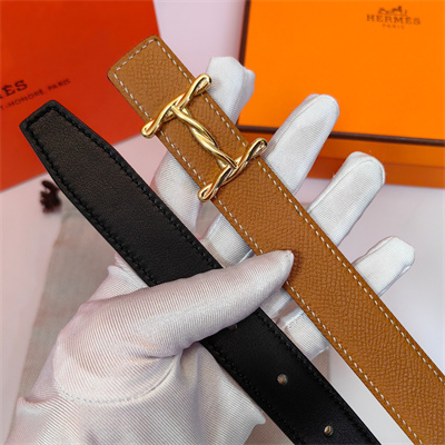 Hermes H Torsade belt buckle & Hermes sur Mer reversible Empsom leather strap Gold Hardware strap 25MM Brown/Black