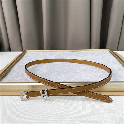 Hermes Pop H Guillochee 15 belt 15MM Cowhide Brown