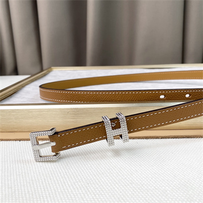 Hermes Pop H Guillochee 15 belt 15MM Cowhide Brown