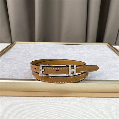 Hermes Pop H Guillochee 15 belt 15MM Cowhide Brown