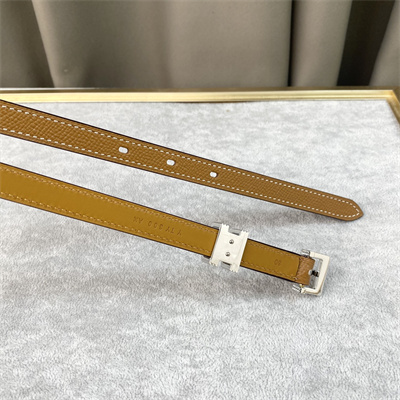 Hermes Pop H Guillochee 15 belt 15MM Cowhide Brown