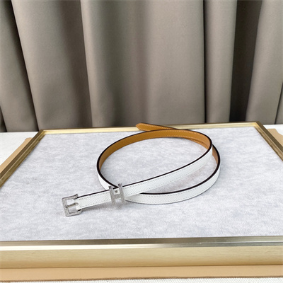 Hermes Pop H Guillochee 15 belt 15MM Cowhide White