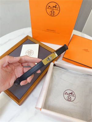 Hermes Kelly 18 Belt Cowhide Leather Gold Hardware Black/Brown