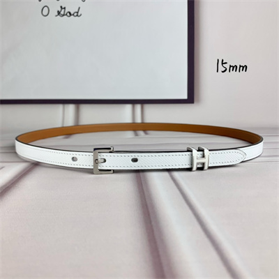 Hermes Pop H 15 belt Empsom Leather White/Brown