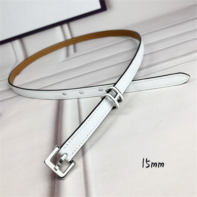 Hermes Pop H 15 belt Empsom Leather White/Brown