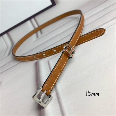 Hermes Pop H 15 belt Empsom Leather Brown