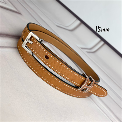 Hermes Pop H 15 belt Empsom Leather Brown
