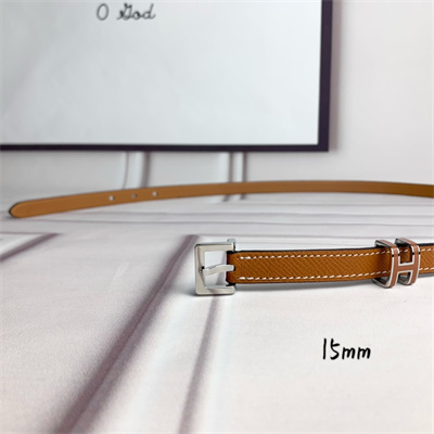 Hermes Pop H 15 belt Empsom Leather Brown