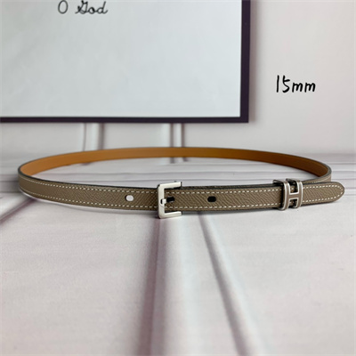 Hermes Pop H 15 belt Empsom Leather Etoupe/Brown