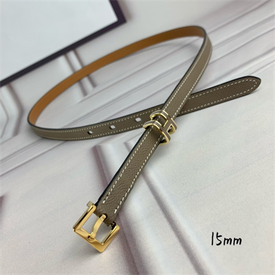 Hermes Pop H 15 belt Empsom Leather Etoupe/Brown