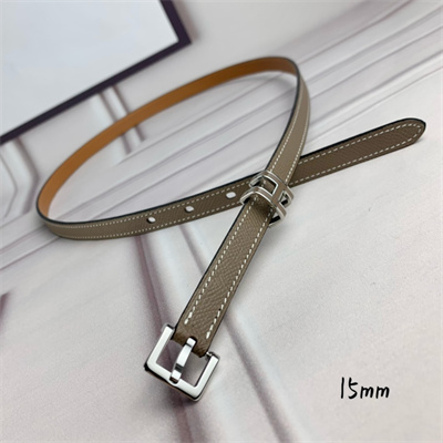 Hermes Pop H 15 belt Empsom Leather Etoupe/Brown