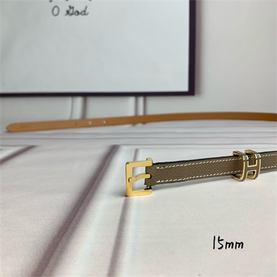 Hermes Pop H 15 belt Empsom Leather Etoupe/Brown