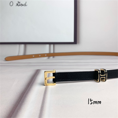 Hermes Pop H 15 belt Empsom Leather Black/Brown