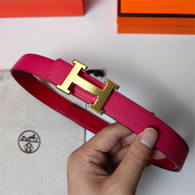 Hermes H belt buckle & Reversible  Epsom leather strap 25 mm Gold Hardware Hot Pink