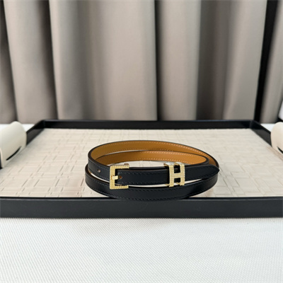 Hermes Pop H Guillochee 15 belt Cowhide Gold Tone Hardware Black/Brown