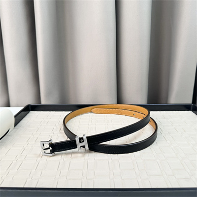 Hermes Pop H Guillochee 15 belt Cowhide Silver Tone Hardware Black/Brown