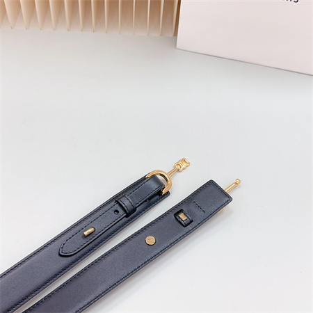 Celine Belt 30MM In Calfskin Gold Tone Buckle Black