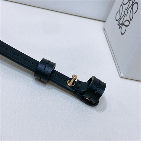 Loewe Belt In Calfskin 10MM Gold Hardware Black