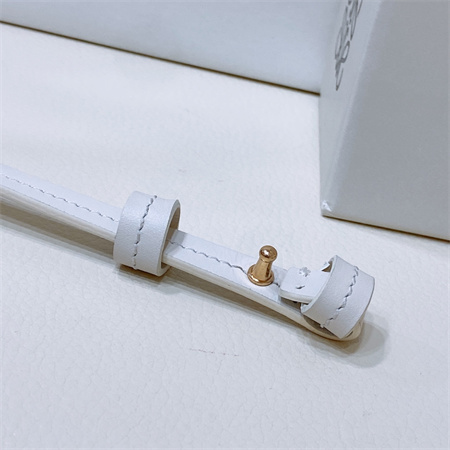 Loewe Belt In Calfskin 10MM Gold Hardware White