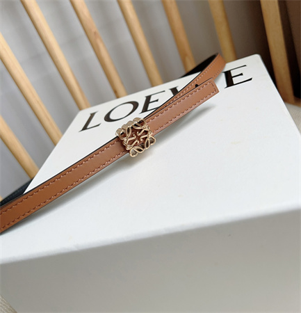 Loewe Belt In Calfskin 10MM Gold Hardware Brown/Black