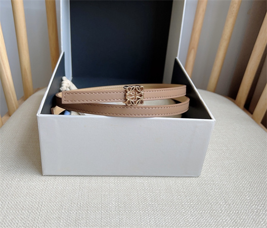 Loewe Belt In Calfskin 10MM Gold Hardware Brown