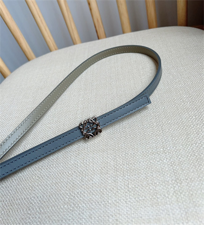 Loewe Belt In Calfskin 10MM Silver Hardware Blue