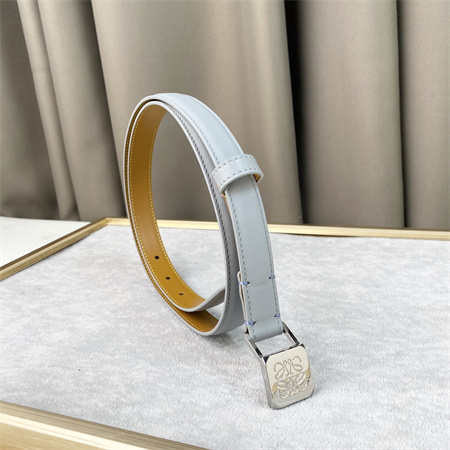 Loewe Belt In Calfskin 20MM Silver Hardware Blue
