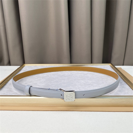 Loewe Belt In Calfskin 20MM Silver Hardware Blue