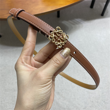 Loewe Belt In Calfskin 15MM Gold Hardware Brown