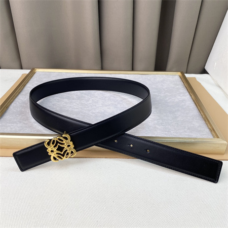 Loewe Belt In Calfskin 30MM Gold Hardware Black